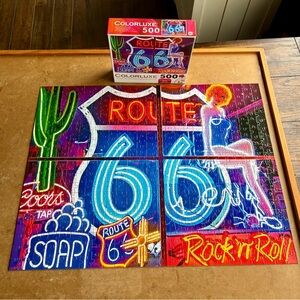 Route 66 Neon Puzzle - 500 Pieces